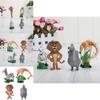 Miniature Madagascar Movie Action Figures 4 Roles Included Non-toxic Pvc Material