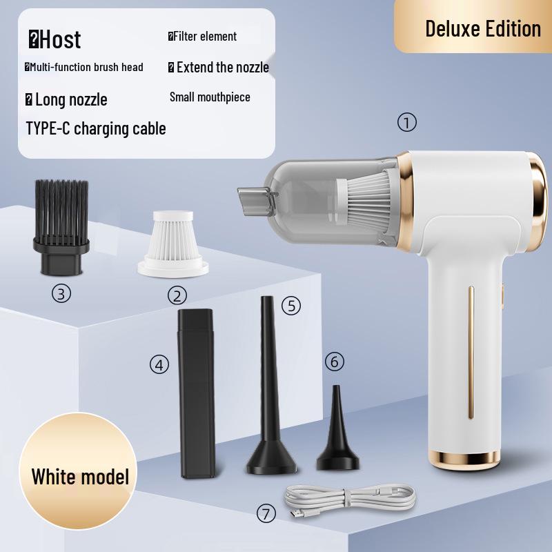 Portable Handheld Car Vacuum Cleaner with High-Speed Brushless Motor and Dual-Use Blow-Suction Function UD007 High-Speed Vacuum небо/белый