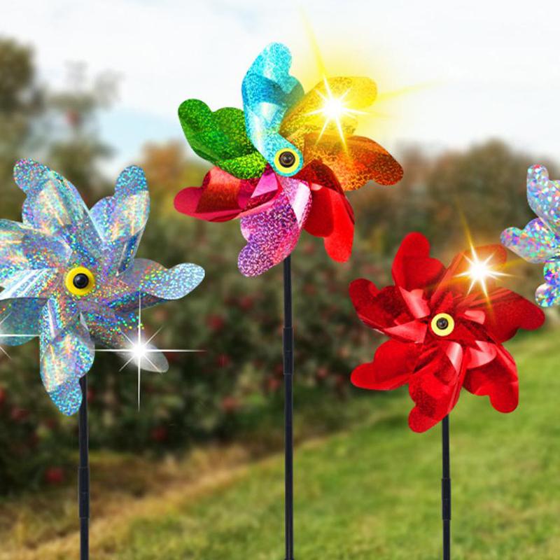 Bird Repellent Windmill 7 Leaves DIY Effective Birds Deterrent for Outdoor Farmhouse Vegetable Yard