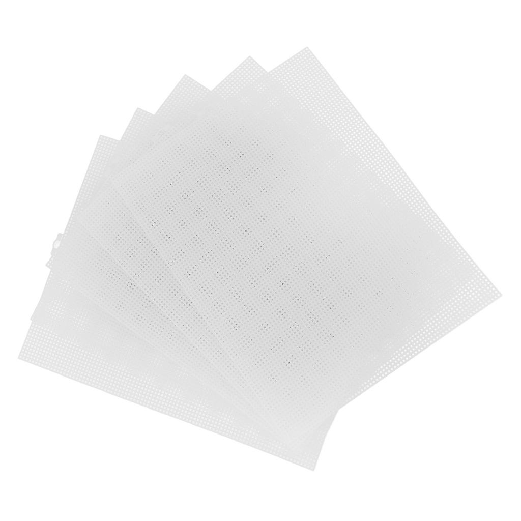 10Pcs 7 Count Plastic Canvas Sheets Cuttable Multifunctional Plastic Mesh Canvas Sheet for Coasters Tissue Boxes