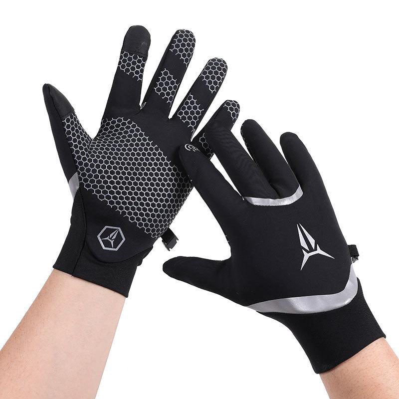 Autumn and Winter Riding Gloves Men's Windproof Waterproof Plus Velvet Cold Proof and Anti Slip Touch Screen Motorcycle Outdoor Warm Gloves