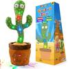 Ayeboovi Baby Toys Dancing Talking Cactus, Volume Adjustable Mimicking Recording Cactus Toy Repeats What You Say, Toddler Toys Singing Cactus with 120