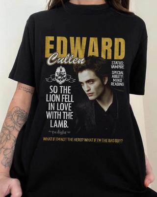 Maglietta da Vampiro Edward Cullen Anni 2000, Regalo Romantico Fantasy