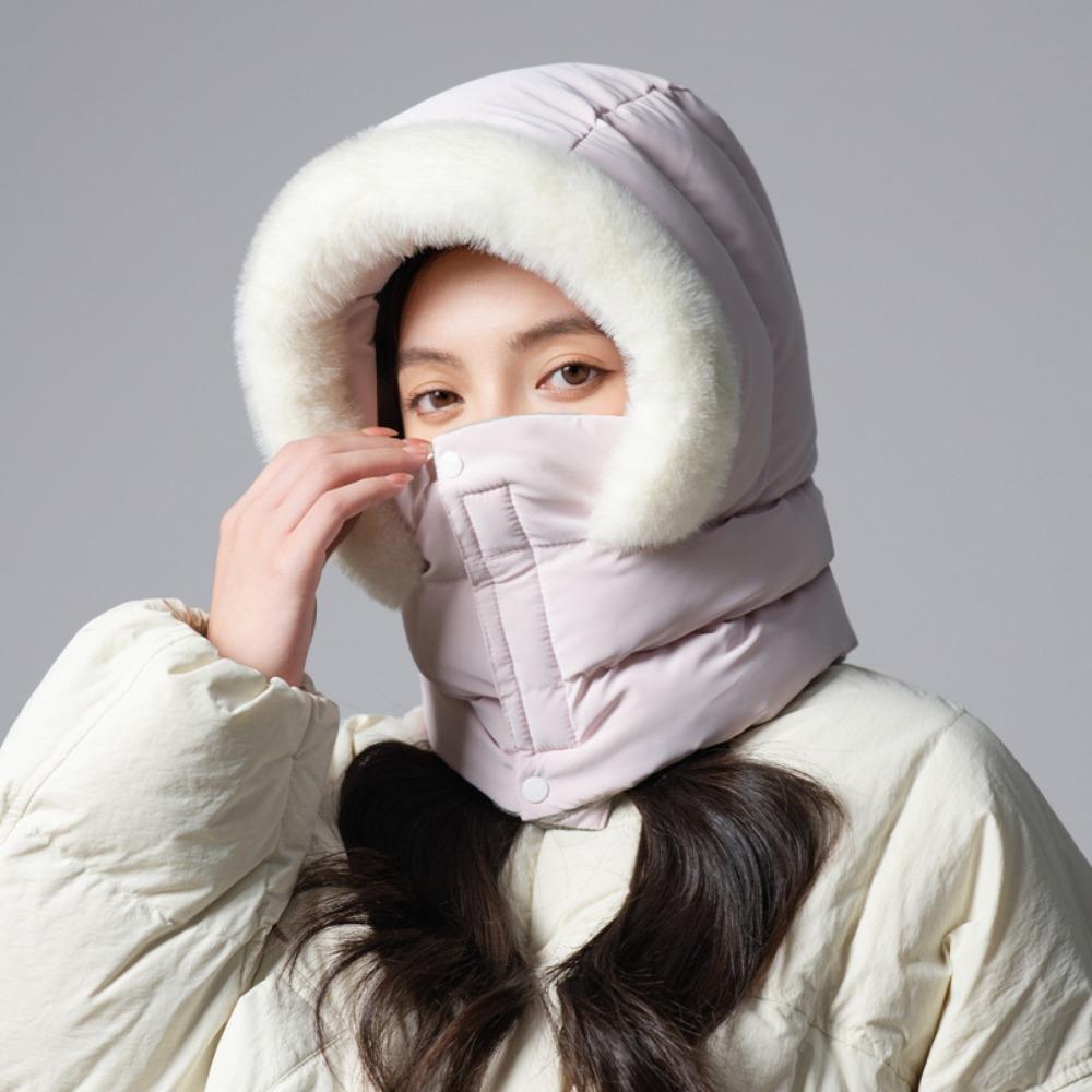 Windproof 3-in-1 Winter Cycling Hat Keep Warm Lei Feng Hat Warm Scarf Face Mask  Skiing