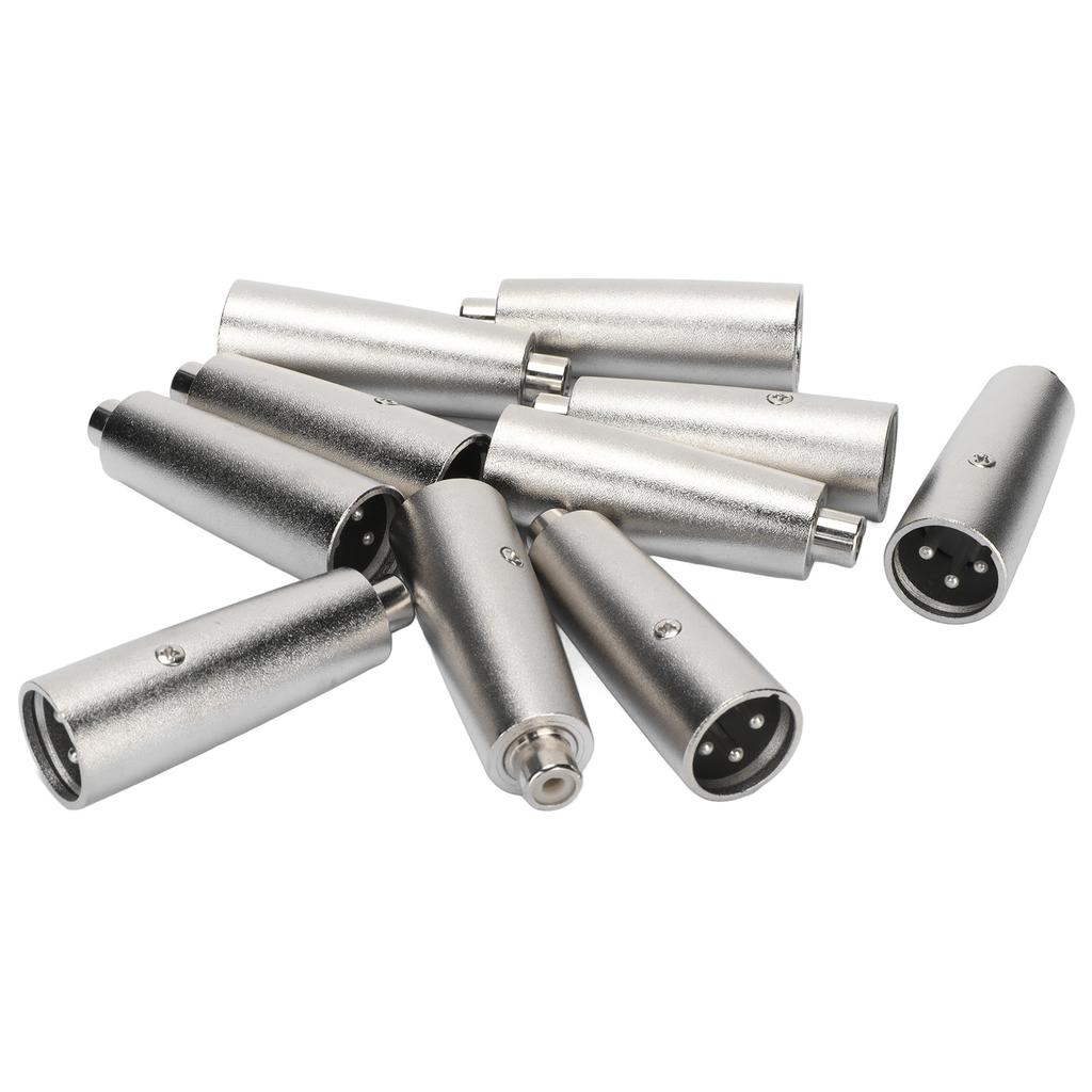 Adapter RCA na XLR Żeński na Męski Redukcja Szumów Metalowy Złączka Mikrofonowa do Wzmacniacza Sprzęt Nagrywający