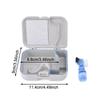1 Set Denture Storage Box With Mirror And Cleaning Brush Portable False Teeth Container For Travel Daily Dental Care