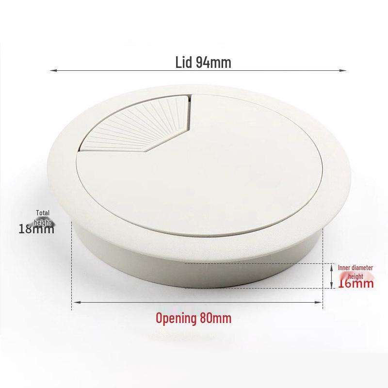 Round Desktop Cable Organizer & Decoration Ring – Cable Hole Cover & Wiring Outlet Seal
