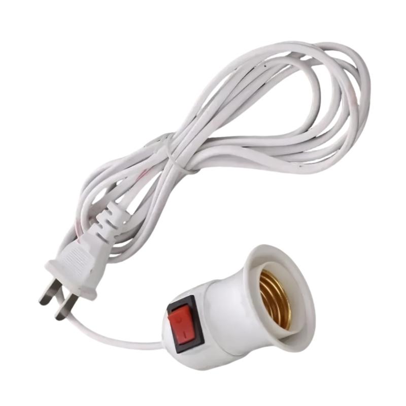 Power Cord Cables E27 Lamp Base Holder With Switches Wire For Pendant Led Bulbs Socket Adapter Home Accessories Tools