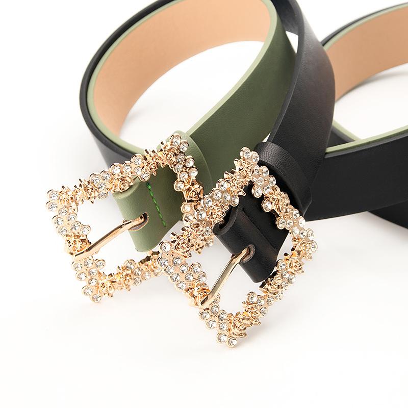 Fashionable Classic Alloy Pin Buckle Women's Belt New Decorative Pants and Skirts Versatile Fashion Pu Leather Belt