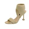 Spring Shoes  Heels Luxury Sandals 2024 Women's Open Toe Med Espadrilles Platform Fashion New Peep High Medium Stiletto Point