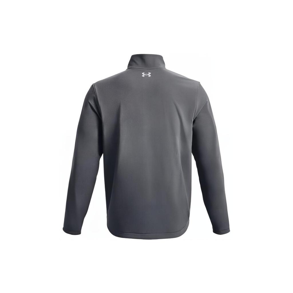 Under Armour Storm Revo Jacket Solid Color Printed Letter Logo Zip Stand Collar Men Jacket Gray 1373407-012