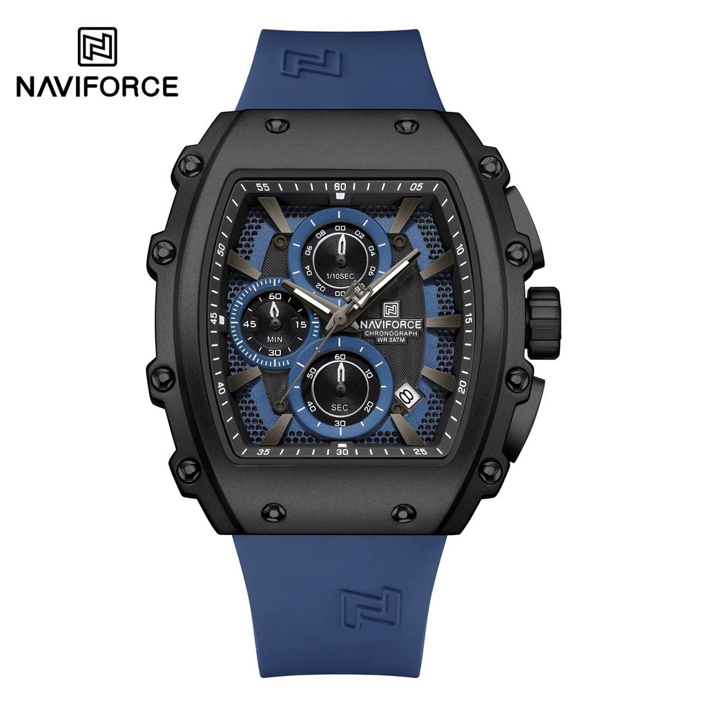 Top Brand NAVIFORCE 8070 Personalizado Men's Watch High Quality Original Brand Square Watches with Silicone Strap Reloj 2025