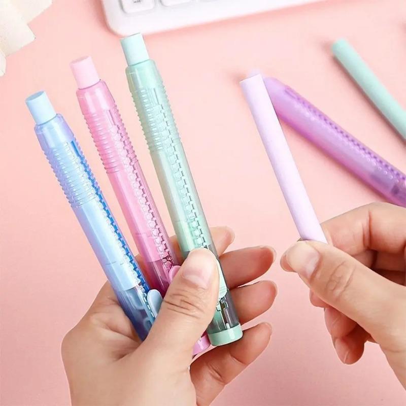 Press The Eraser Set Without Traces for Students Creative Retractable Eraser Student Gift Stationery