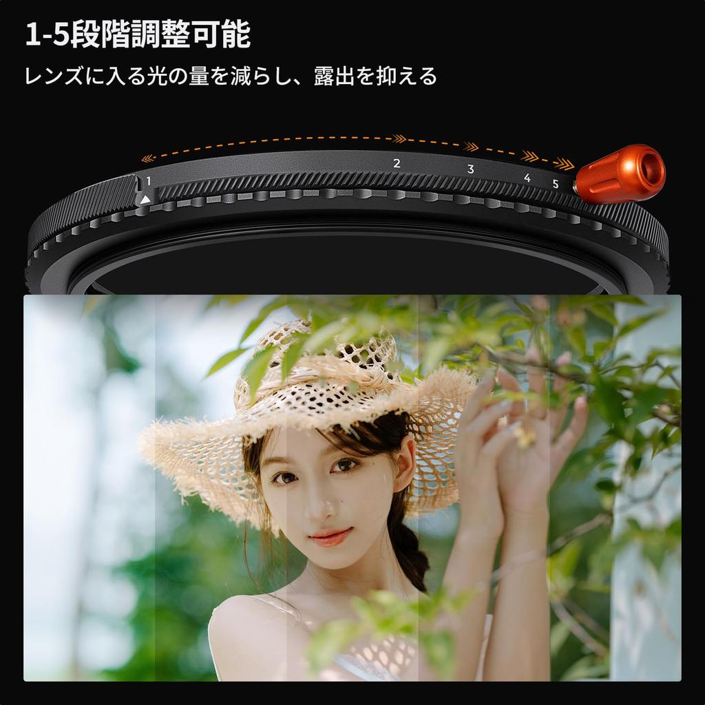 CONCEPT 82mm and Black Mist Light and Softening Variable ND PL Soft Nano Ideal for Video and Portraits K&F ND2-32, CPL, 1/4" 3-in-1 Multi-Function