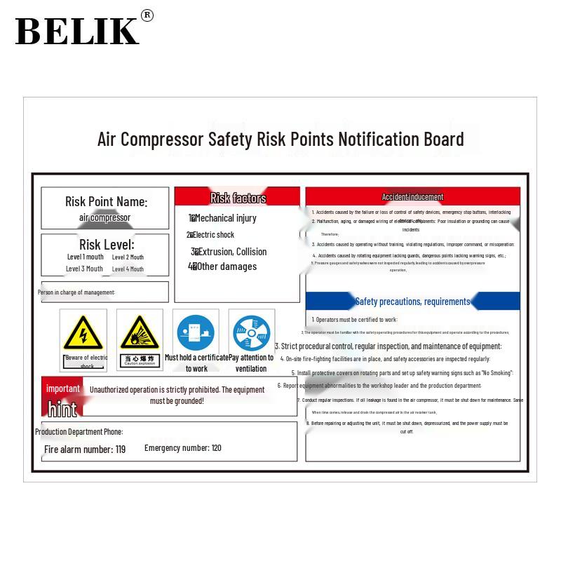 BELIK Safety Risk Notification Sign