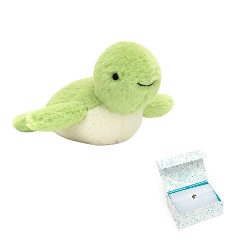 JELLYCAT Ocean Series Fluffy Turtle Fluffy Turtle Soothing Companion Doll Plush Doll Sitting 7cm Height