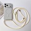 Crossbody Lanyard Clear Magnetic Phone Case for IPhone 17 Air 16 15 Plus 14 13 12 11 Pro Max for Magsafe Acrylic Hard Back Cover