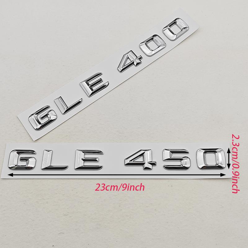 3D ABS Car Letters Logo GLE400 GLE450 Rear Trunk Badge Sticker Emblem For Mercedes Benz GLE Class GLE 400 GLE 450 Accessories