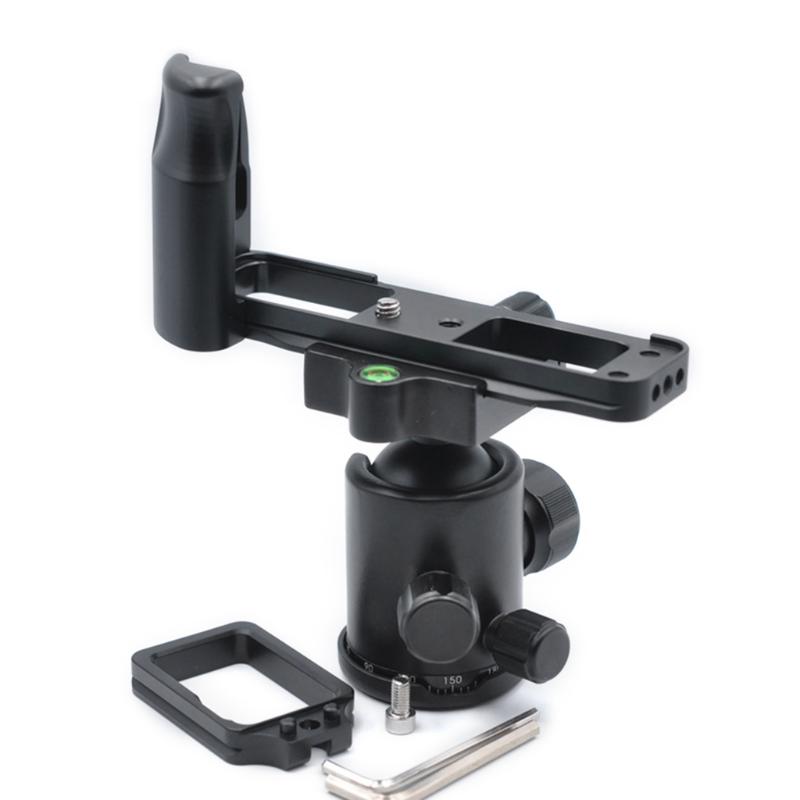 Para X-E1 X-E2 Sistema de Liberación Rápida Placa QR Adaptador de Montaje para Trípode de Cámara Soporte en L Vertical Horizontal Aleación de Aluminio