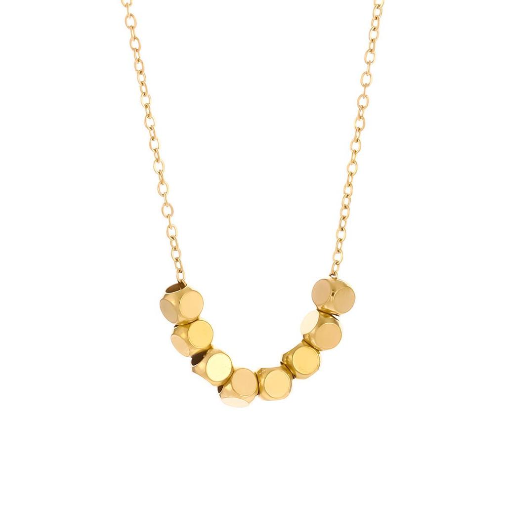 Luxurious Titanium Steel Sugar Necklace Set: Trendy High-End Clavicle Chain with Crushed Silver for Women