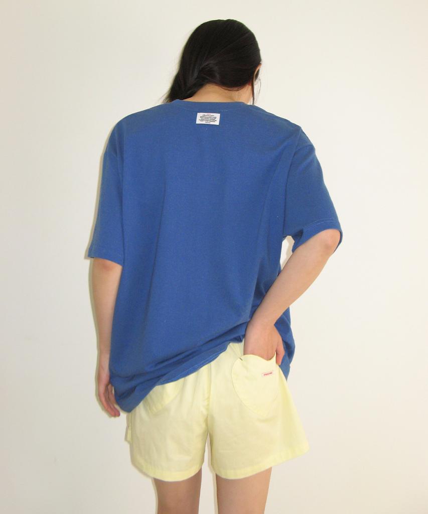 RONRON Rose Rrac Over Fit T Shirt Vintage Blue