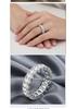 European-American Cross-Border Hot-Selling 3x5mm Oval Moissanite S925 Sterling Silver Stackable Ring, Niche Design, Fashionable Light Luxury