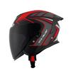 DOT Certified Motorcycle Helmet with Inner Mirror Couple Dual Lens Biker Safety Cap Three-Quarter Helmet