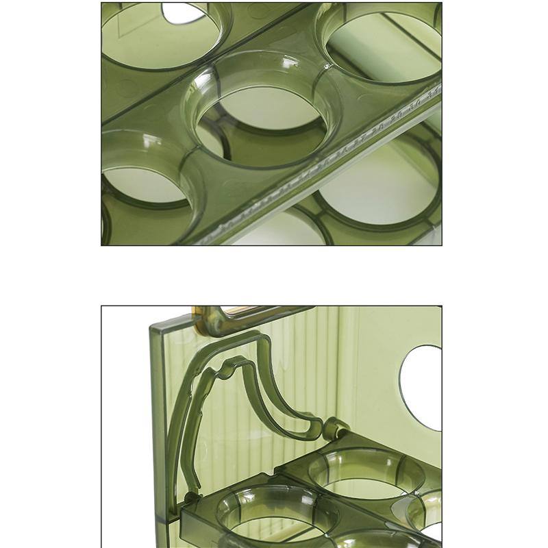 Koelkast Eierbewaardoos Dubbellaags Eierrek Eierhouder Grote Container Keuken Capaciteit Container Organizer Mand