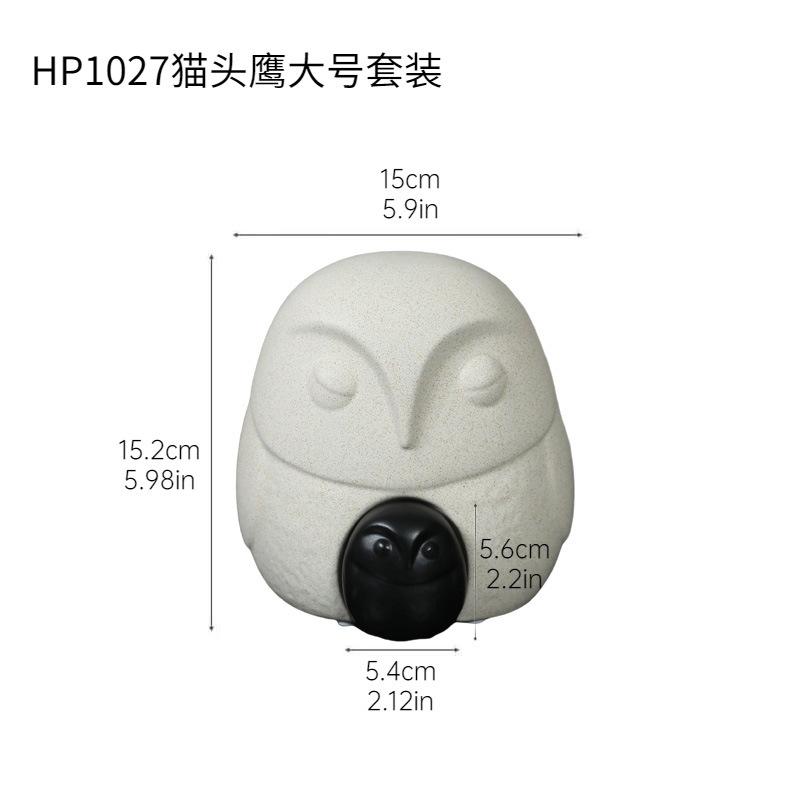 Modern Minimalist Ceramic Owl Figurine Creative Home Decor for Living Room Desktop