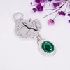 Malachite - Congo Gemstone 925 Sterling Silver Pendant V8976, Green Pendant, Oval Pendant, Valentin's Day Gift, Gift For Her, Birthday Gift, Handmade