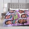 Katseye Kpop Flannel Blankets Winter  Soft Durable Bedding Throws for Children Outdoor Graphic Bedspread Sofa Bed Cover