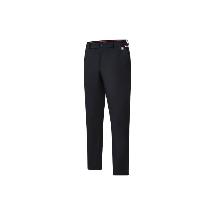 Fila Athletics Basic Simple Golf Woven Solid Color Sports Long Pants Men Bottoms Deep-Black A11M245801FBK