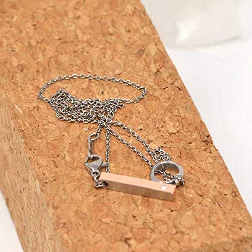 fe-fe×phiten Fe-fe Titanium Necklace, Phiten Pink Gold, Women's, Size 46, Diamond, Set of 2 (Necklace and Kotobuki Jewelry Polishing Cloth)