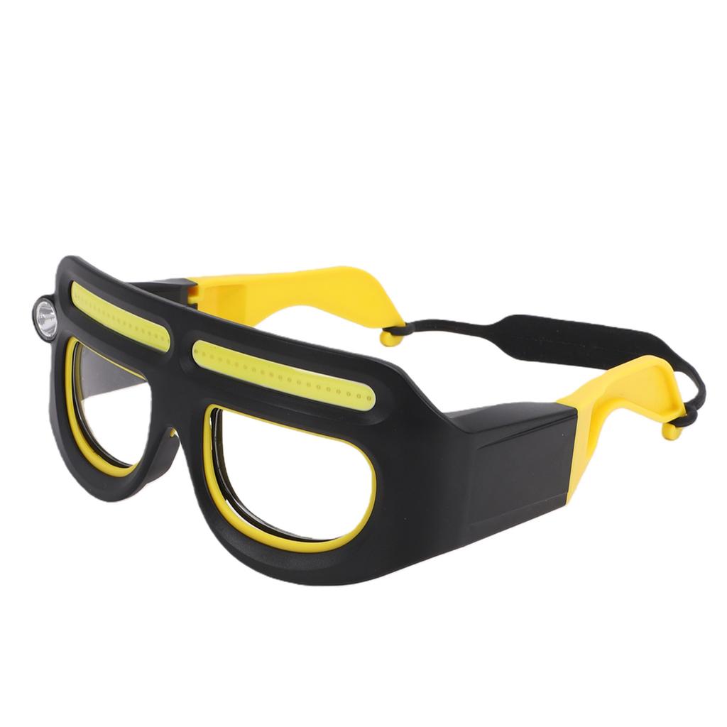 Rechargeable LED Glasses Lamp Dual Beam with Motion Sensor 5 Modes Light Up Headlamp Portable for Outdoor Running