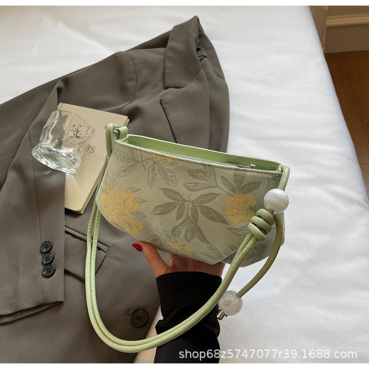 Новая китайская вышитая маленькая сумка женская 2025 новая мода женская сумка через плечо нишевый дизайн дорожная сумка кросс-боди