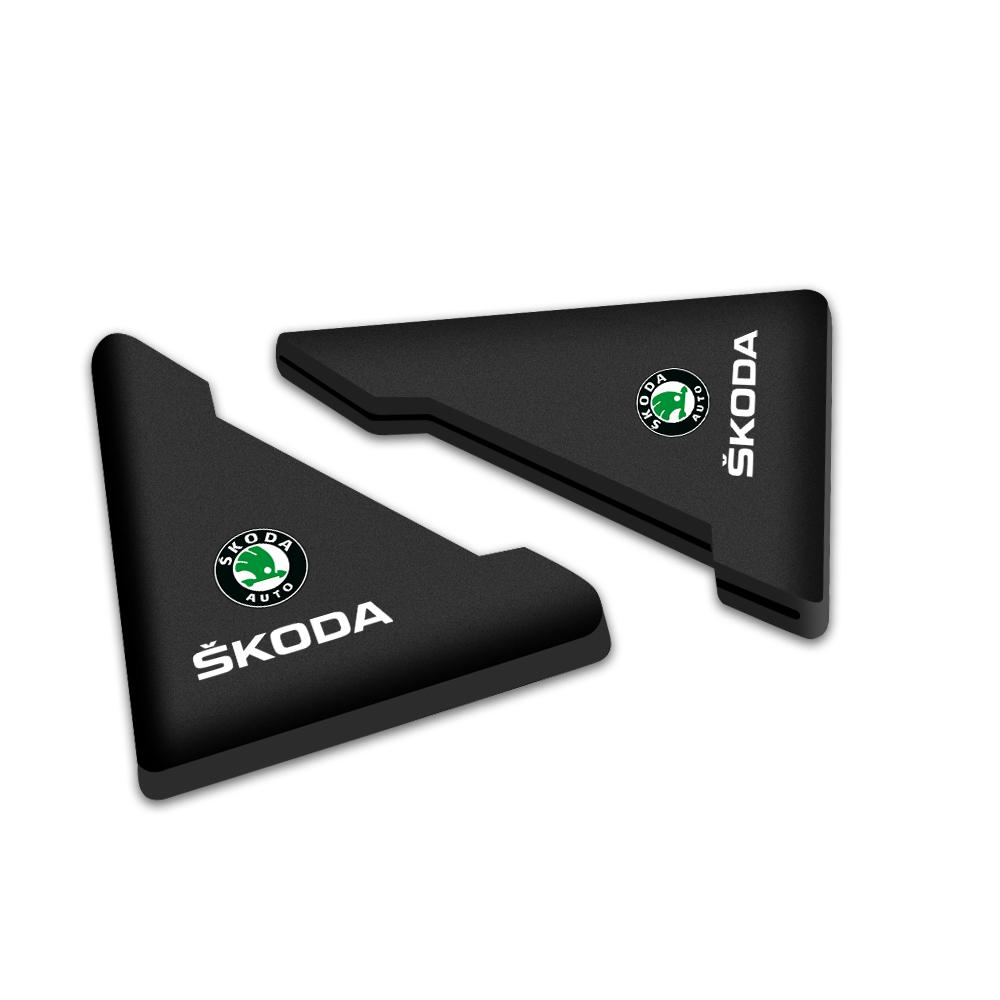 NYDM6 2Pcs Car Door Corner Cover Bumper Collision Anti-scratch Sticker Accessories For Skoda Kodiaq Octavia Enyaq Kamiq Scala Rapid A7