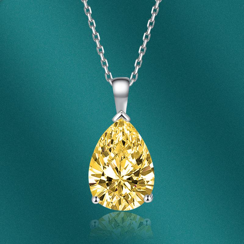 

BELLA BOX капля воды грушевидная форма кулон ожерелье несколько цветов модные свадебные помолвочные украшения жёлтый