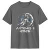 Artemis II Launch to The Moon Space Mission 2026 Astronaut Mens T Shirt Humor Tees Short Sleeve TShirt Cotton Printed Clothing