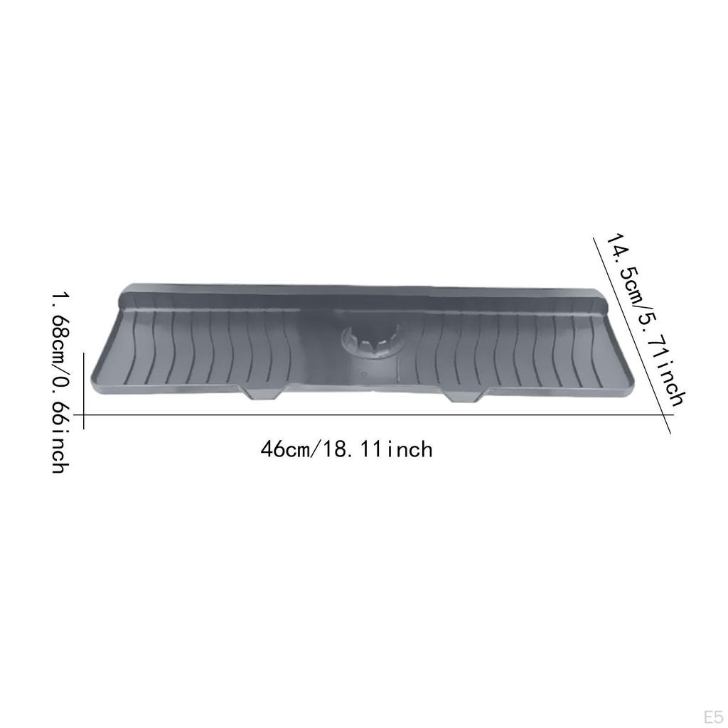 Silicone Faucet Mat Handle Drip Catcher Tray Waterproof Raised Grooves On The Surface Sink