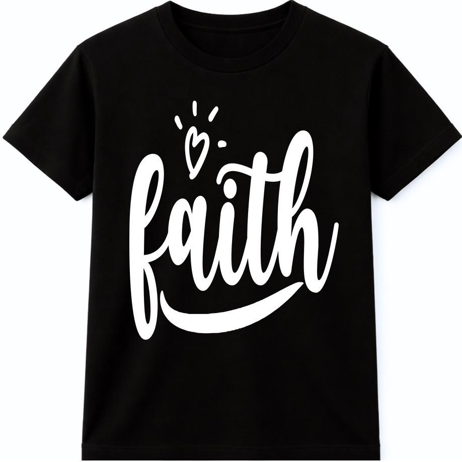 Футболка с надписью Faith Вдохновляющая цитата Позитивное послание Религиозная графическая футболка M