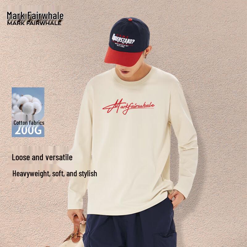 Mark Fairwhale Men's Autumn Pure Cotton Long Sleeve T-Shirt