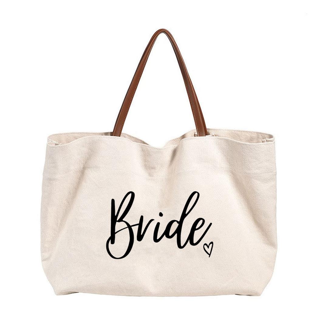 Bride, Bridal Gift, Love Pattern, Leather Handbag, Canvas Handbag, Single Party, Wedding Decoration, Wedding Backpack