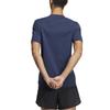 Adidas T Shirts Men's Dark Blue Crew Neck Moderate Straight Fit HJ9883