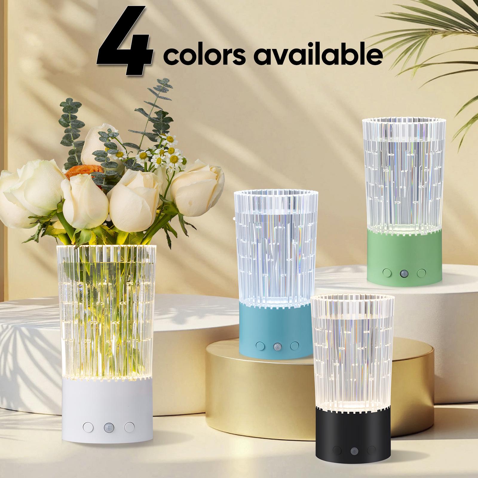 

Infrared Sensing Vase Lamp: Acrylic Decorative Light Activates on Arrival Three Colors Adjustable