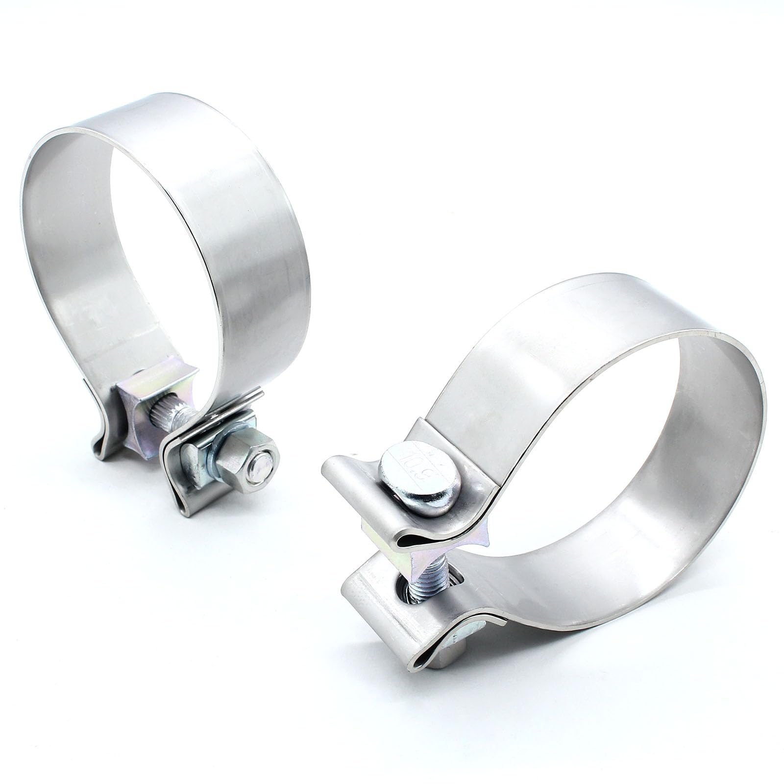 

Moicstiy 2.75 Exhaust Clamp Stainless Steel Narrow Band Muffler Clamp (2 Piece) 2 Pcs