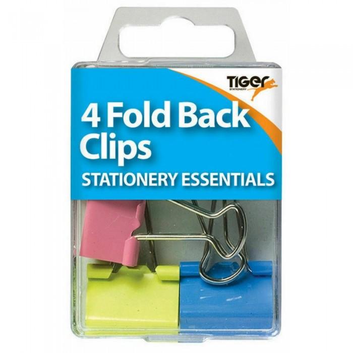 Tiger Stationery Essential Bulldog Clips (Pack of 4)