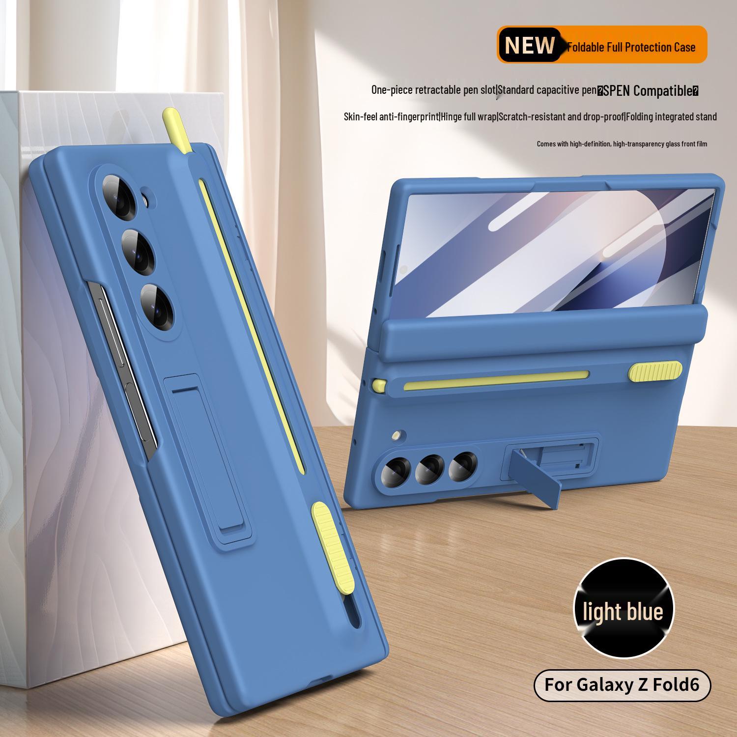 

Samsung Z Fold 7/6/5/4 Full Coverage Case with Bracket & Retractable S Pen Slot Z Fold 3