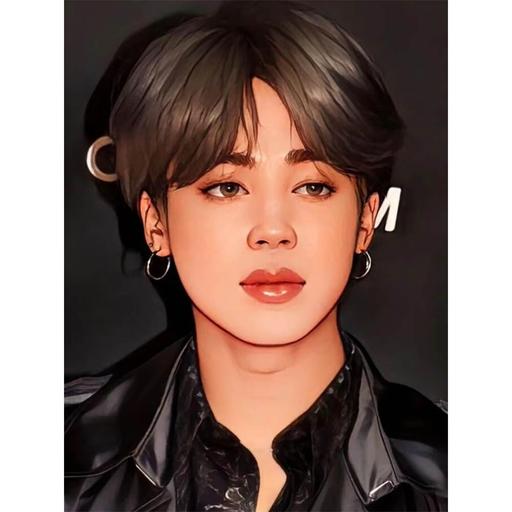 J-Jimin 5D Diamond Painting Hot Kpop Singer Picture Diamond Embroidery Art Cross Stitch Fan Collection Room Decor Handmade Gift