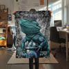 1Pc DemonReptiles Print Flannel Blanket, High quality Comfortable for All Seasons, Home Decor, Warmth and Comfort, Perfect for Christmas Gifts