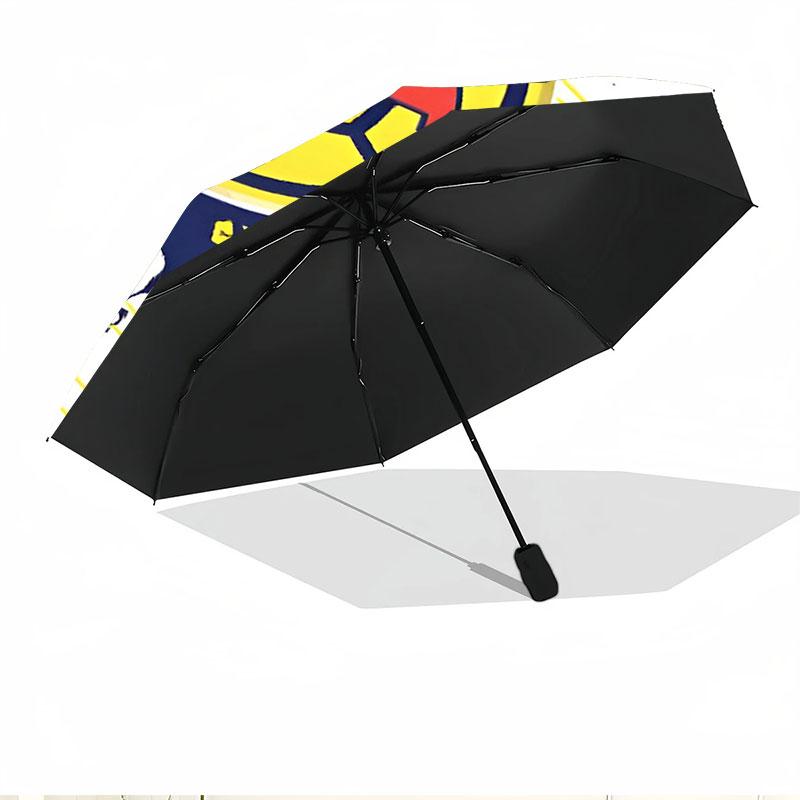 Club America Print Automatic Open Close Umbrella, Portable Foldable Umbrella, for Outdoor Commute Camping Trip, Ideal Birthday Gift